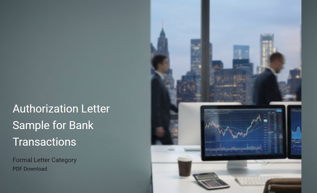 Authorization Letter Sample for Bank Transactions