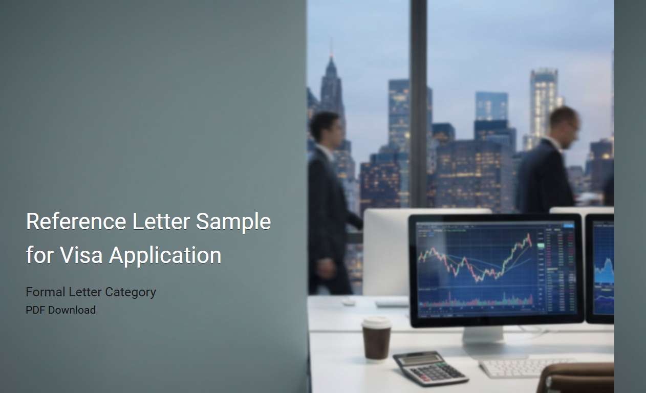 Reference Letter Sample for Visa Application